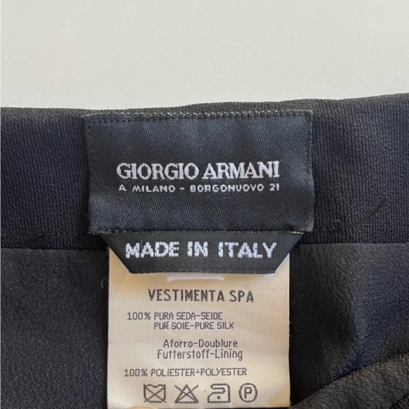 Giorgio Armani Black 100% Silk Maxi Straight Skirt in 46EU (10US) or L - Picture 6 of 16